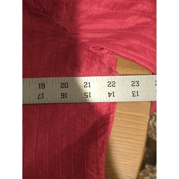 Chicos Pink Lined Detailed Jacket Blazer Buttons & Mandarin Collar, 3.5 / L - Picture 9 of 10